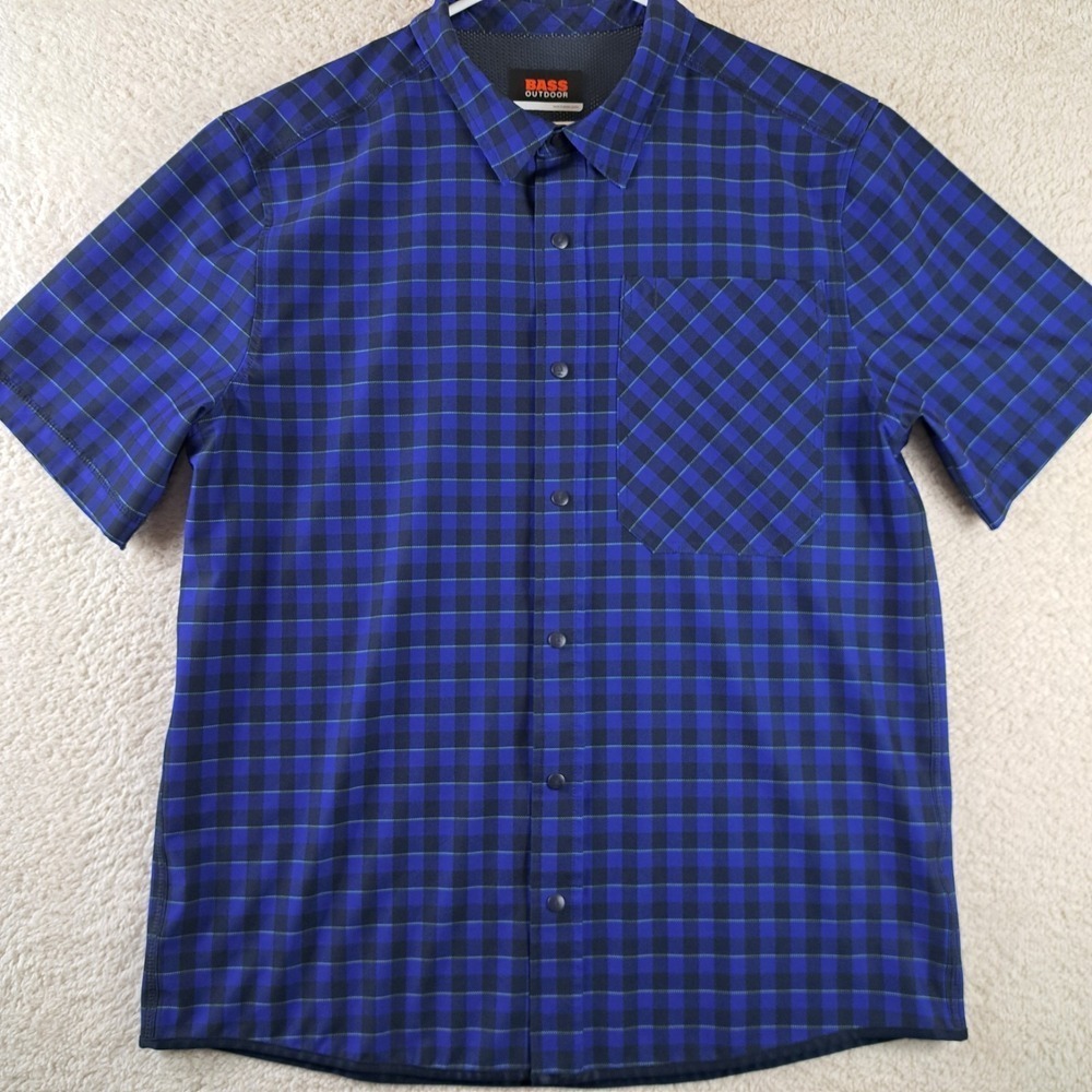 Bass Outdoor Button-Up Shirt Mens Size XL Fishing Outdoor Lightweight